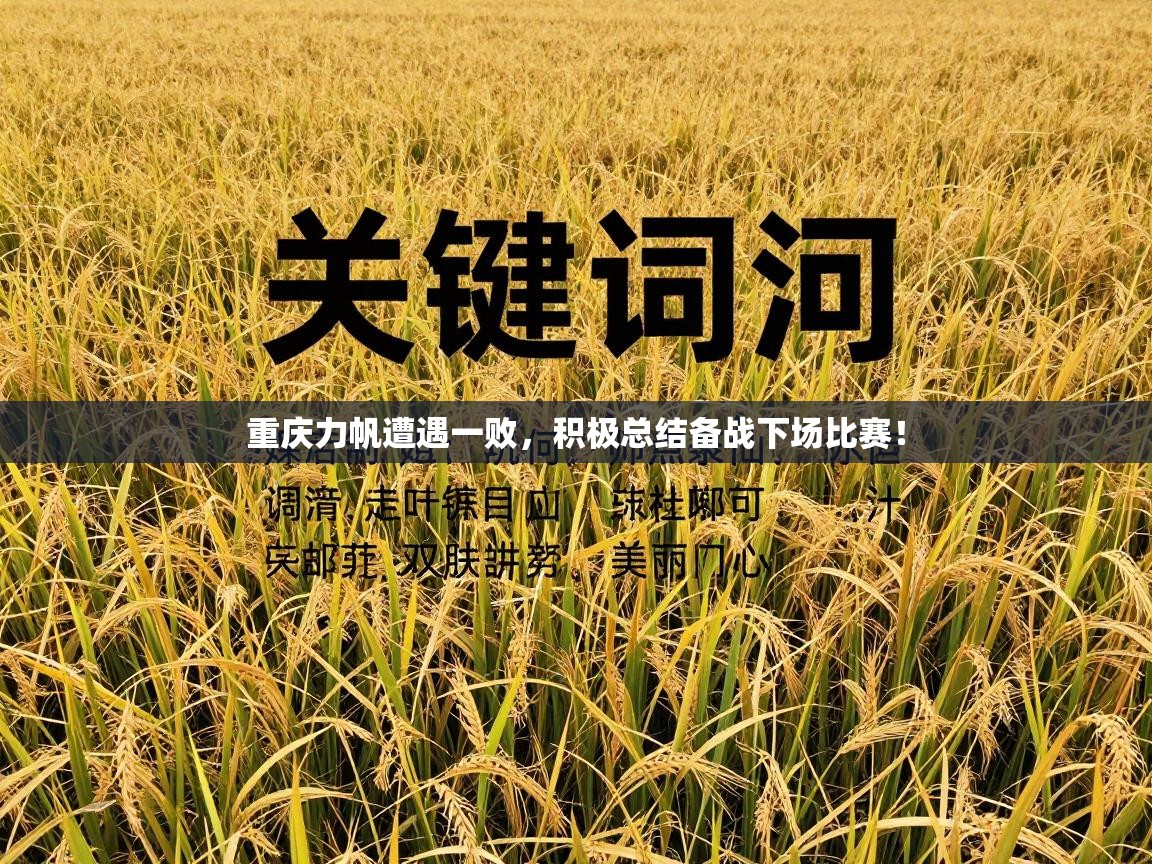 重庆力帆遭遇一败，积极总结备战下场比赛！